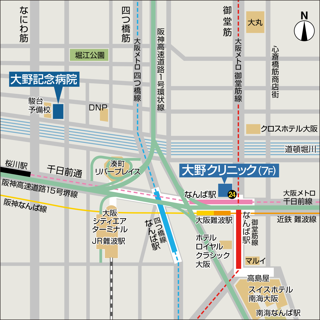 なんば周辺マップ